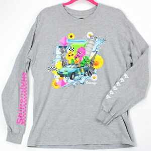 Barney & Friends Graphic Tee Unisex L Long Sleeve Cartoon Y2K Retro Stupendous